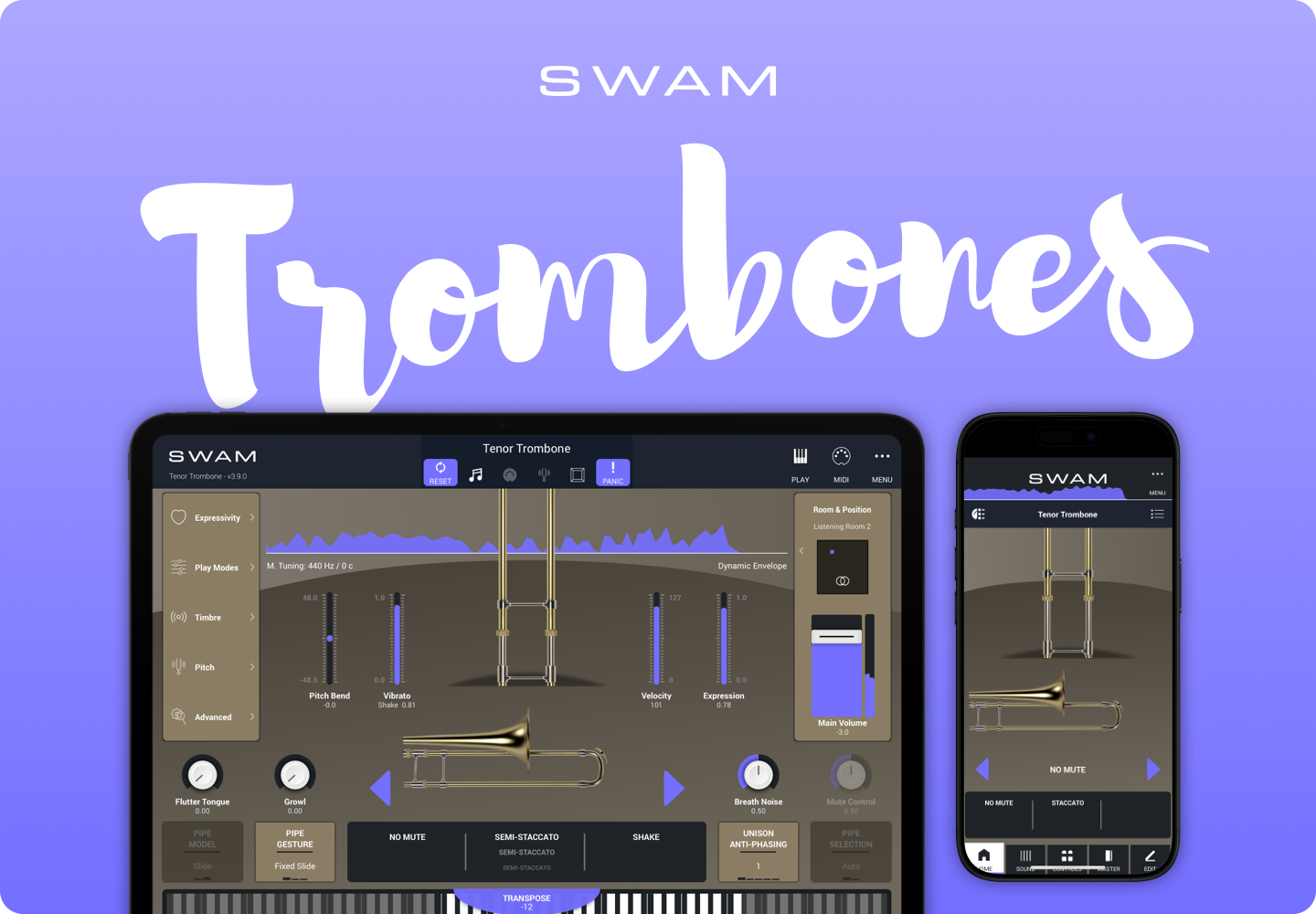 swam trombones